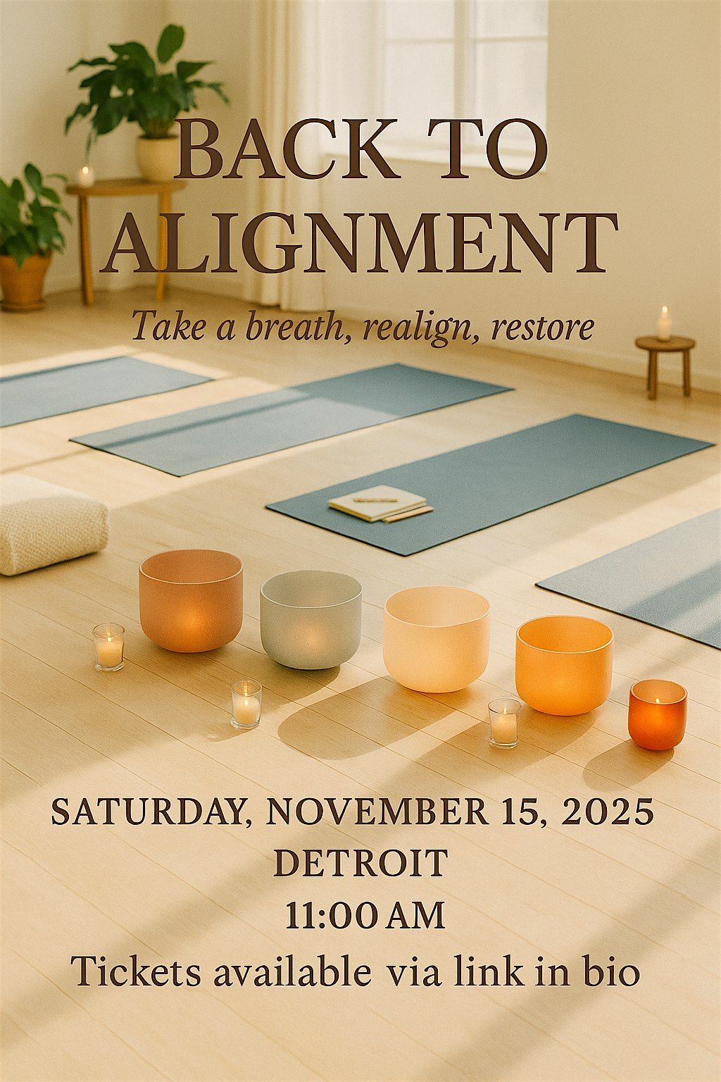 Back to Alignment: A Sacred Reset Experience, 15 November | Event in Detroit | AllEvents