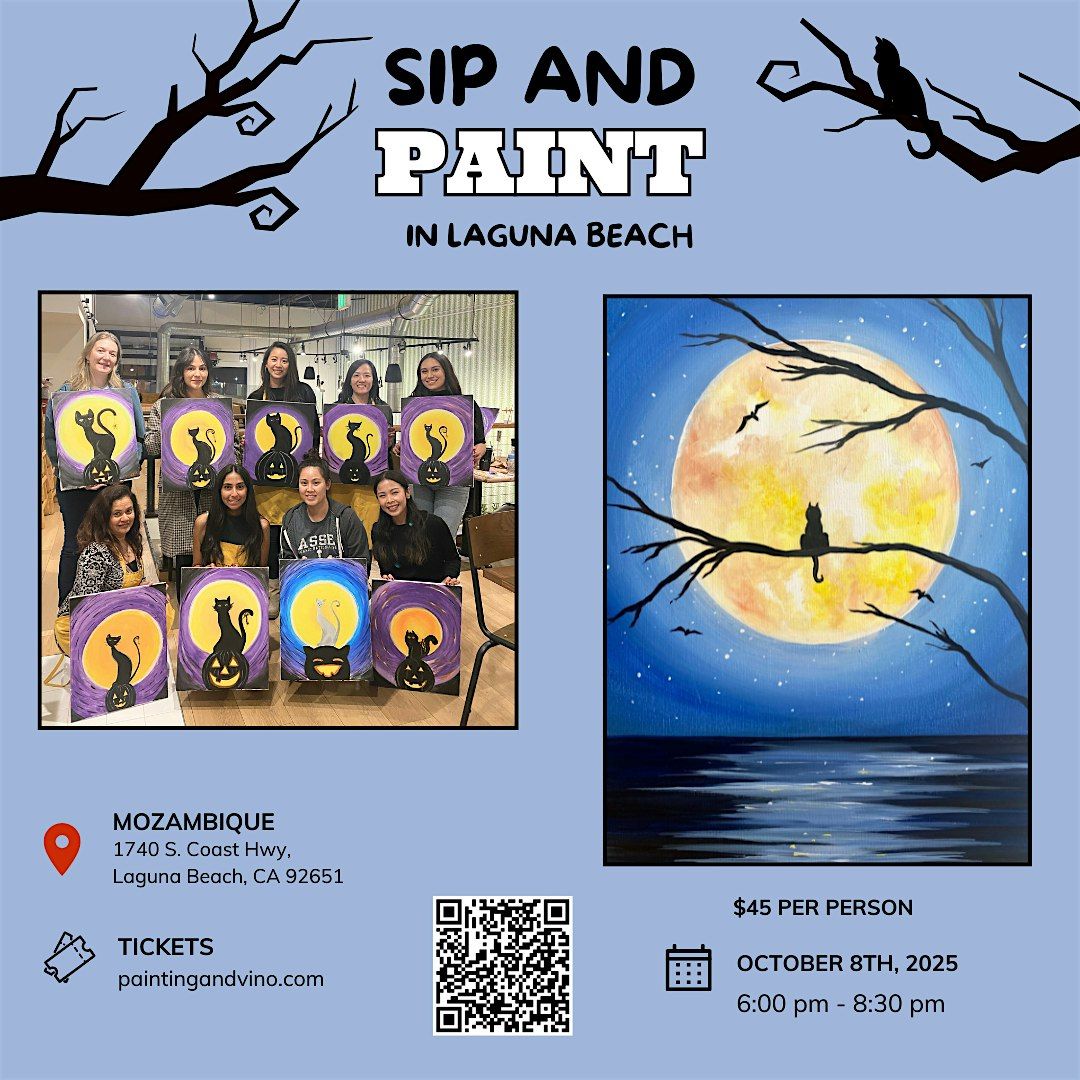 Spooky Night Paint and Sip in Laguna Beach! Halloween activity!, 8 October | Event in Laguna Beach | AllEvents