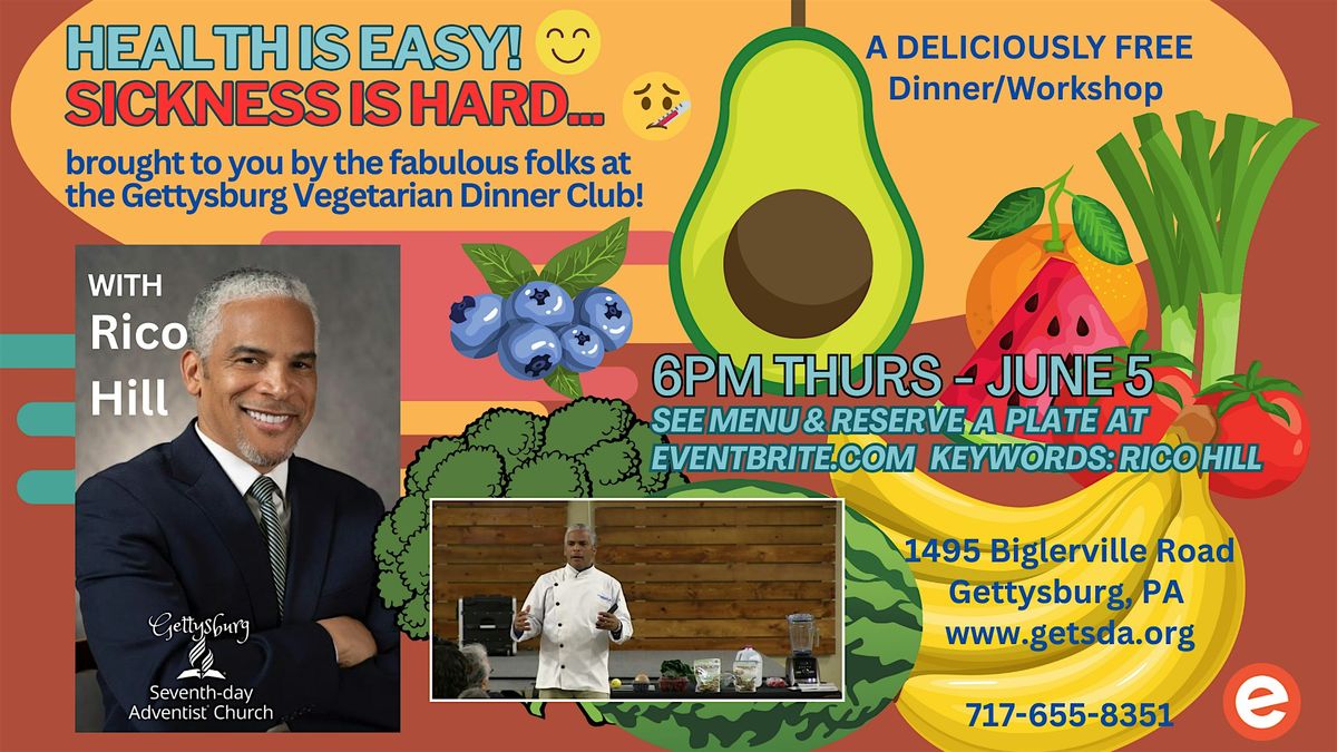 Health is EASY with Rico Hill, 5 June | Event in Gettysburg | AllEvents