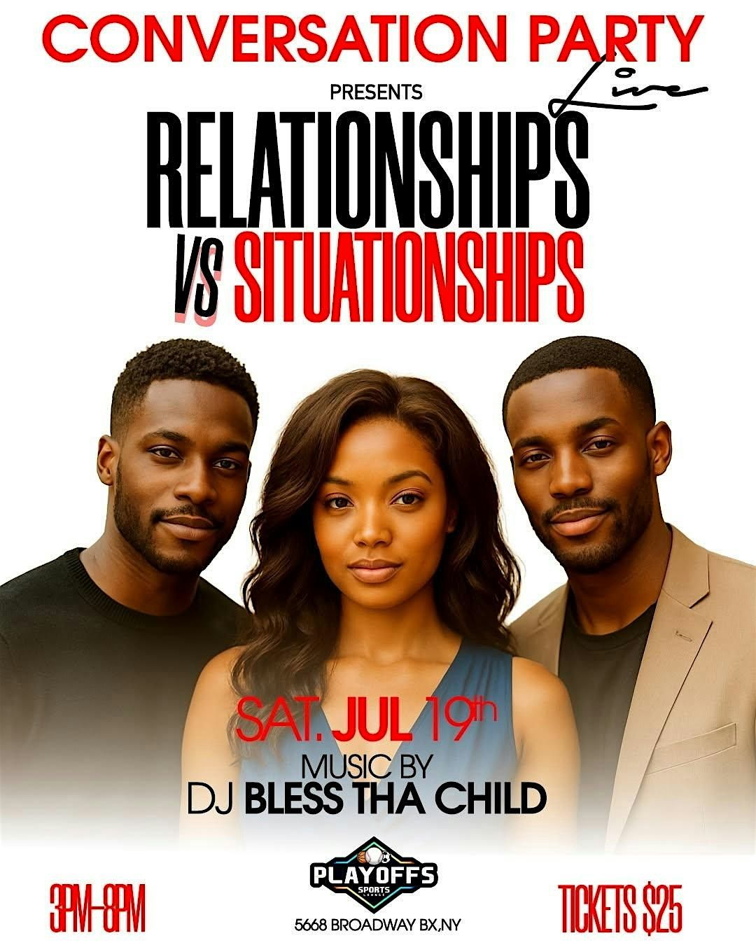 Conversation Party presents: Relationships vs. Situationships, 19 July | Event in The Bronx | AllEvents