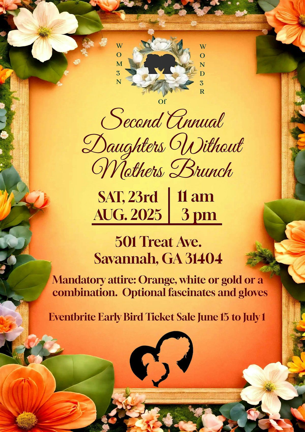 Daughters Without Mothers Annual Brunch, 23 August | Event in Savannah | AllEvents