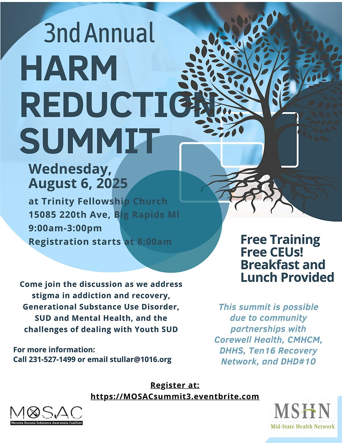 3rd Annual Harm Reduction Summit, 6 August | Event in Big Rapids | AllEvents