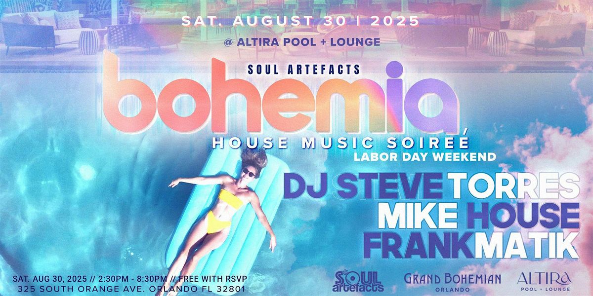 Bohemia House Music Soirée, 30 August | Event in Orlando | AllEvents