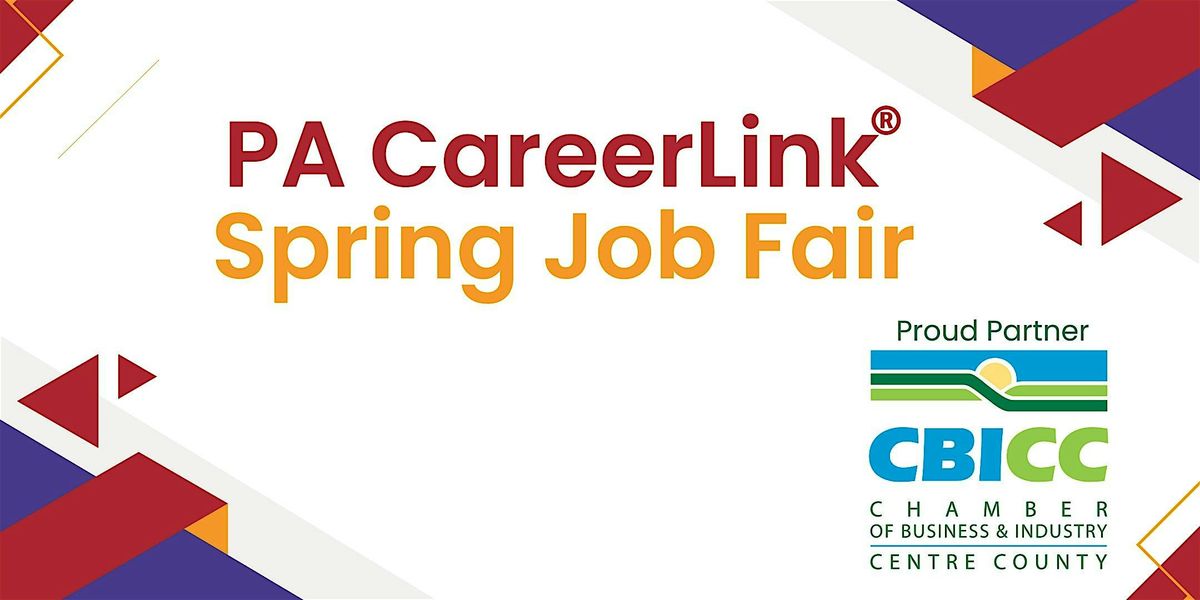 PA CareerLink® Centre County Spring Job Fair, in Partnership with CBICC, 14 May | Event in State College