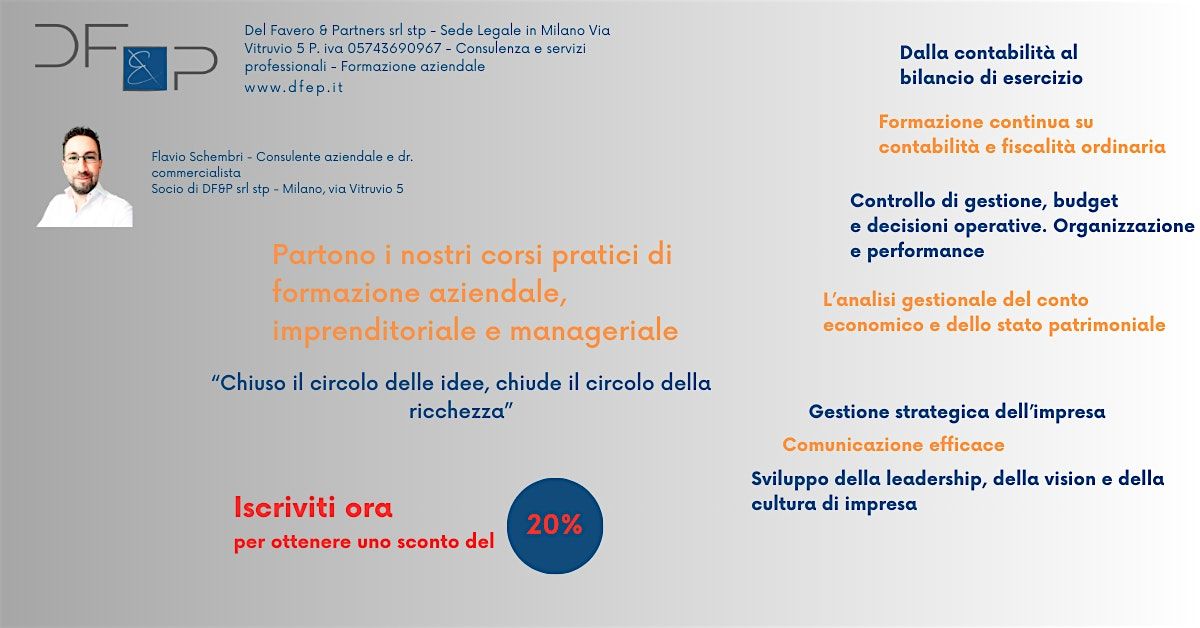 Corsi di Formazione aziendale, imprenditoriale e manageriale, 23 June | Event in Milano | AllEvents