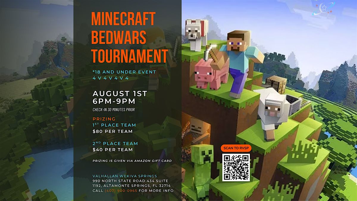 Minecraft Bedwars Cosmic Cup Tournament at Valhallan Esports, 2 September | Event in Altamonte Springs | AllEvents