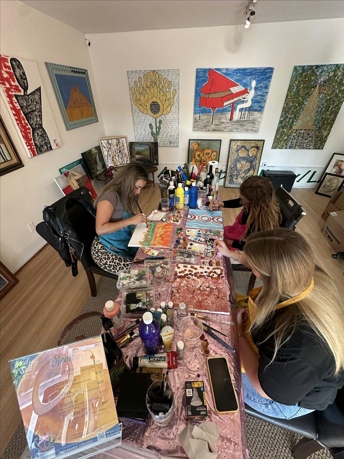 Beginners painting class at AzziArt Gallery LA. Things to do in LA. Fun.Art | Event in Los Angeles | AllEvents