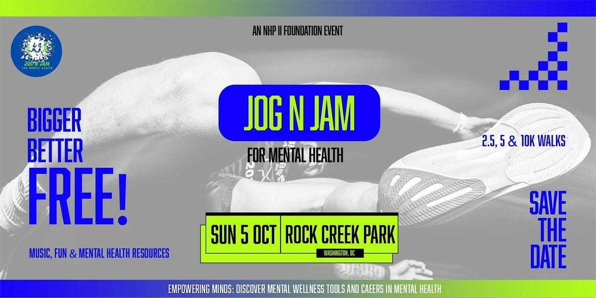 2025 "Jog N' Jam"| Mental Health Run, 5 October | Event in Washington | AllEvents