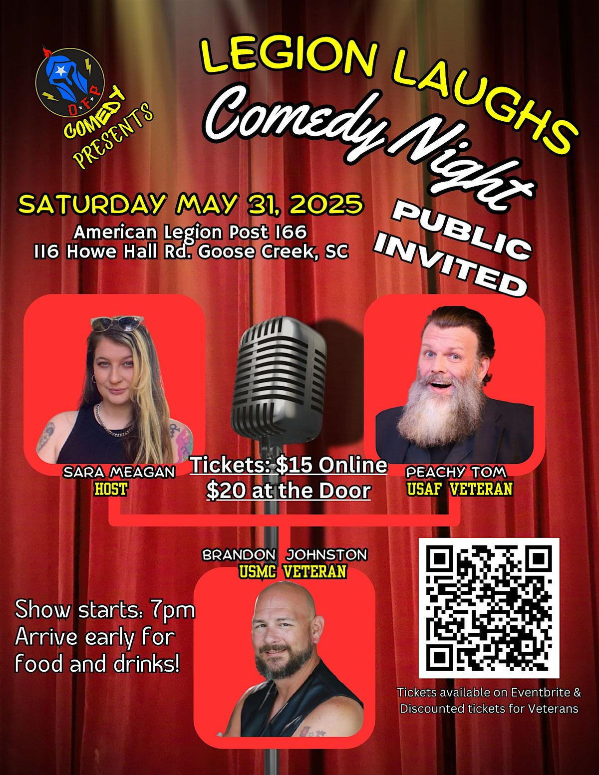 Legion Laughs, 31 May | Event in Goose Creek | AllEvents