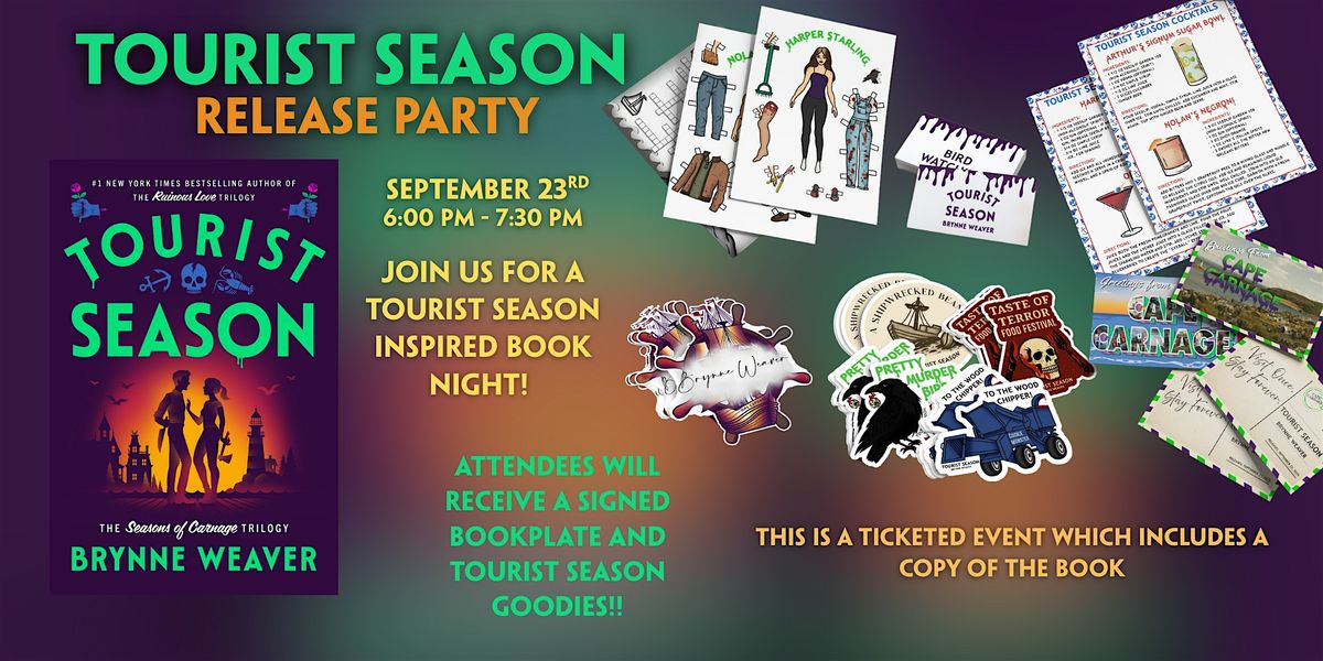 Tourist Season by Brynne Weaver — Release Party at Shelf Love, 23 September | Event in Austell | AllEvents