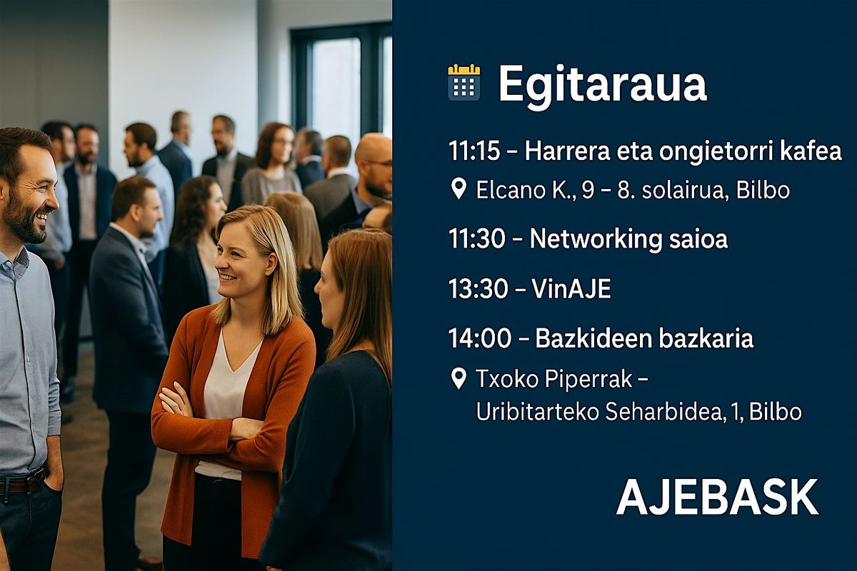 TopAJE · Networking + Txoko 28 de Noviembre, 28 November | Event in Bilbao | AllEvents