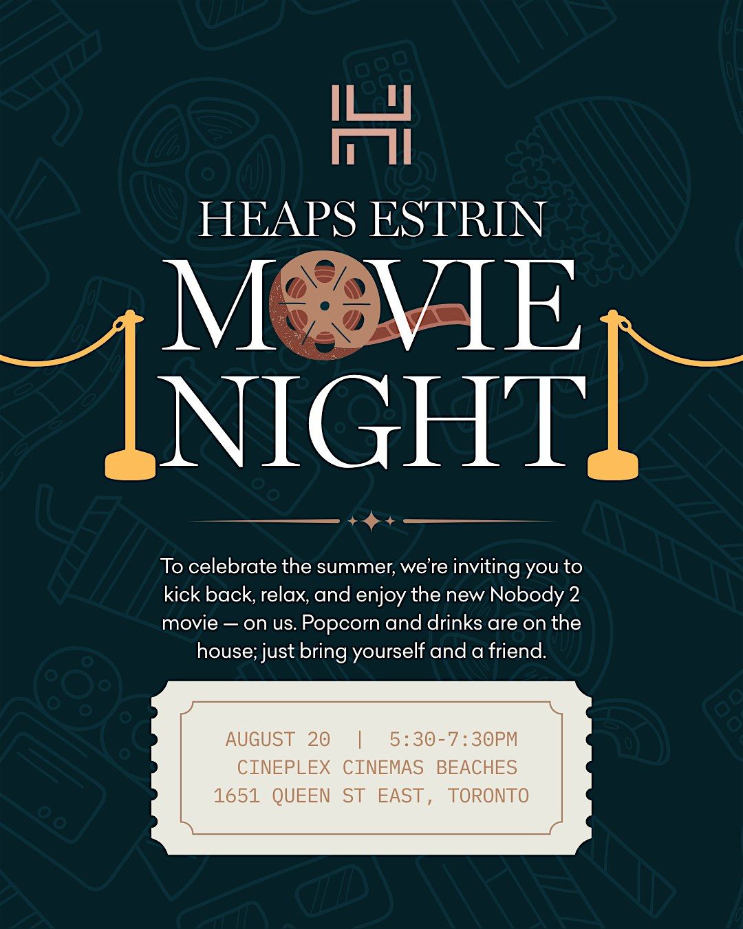 Heaps Estrin’s FREE Movie Night, 20 August | Event in Toronto | AllEvents