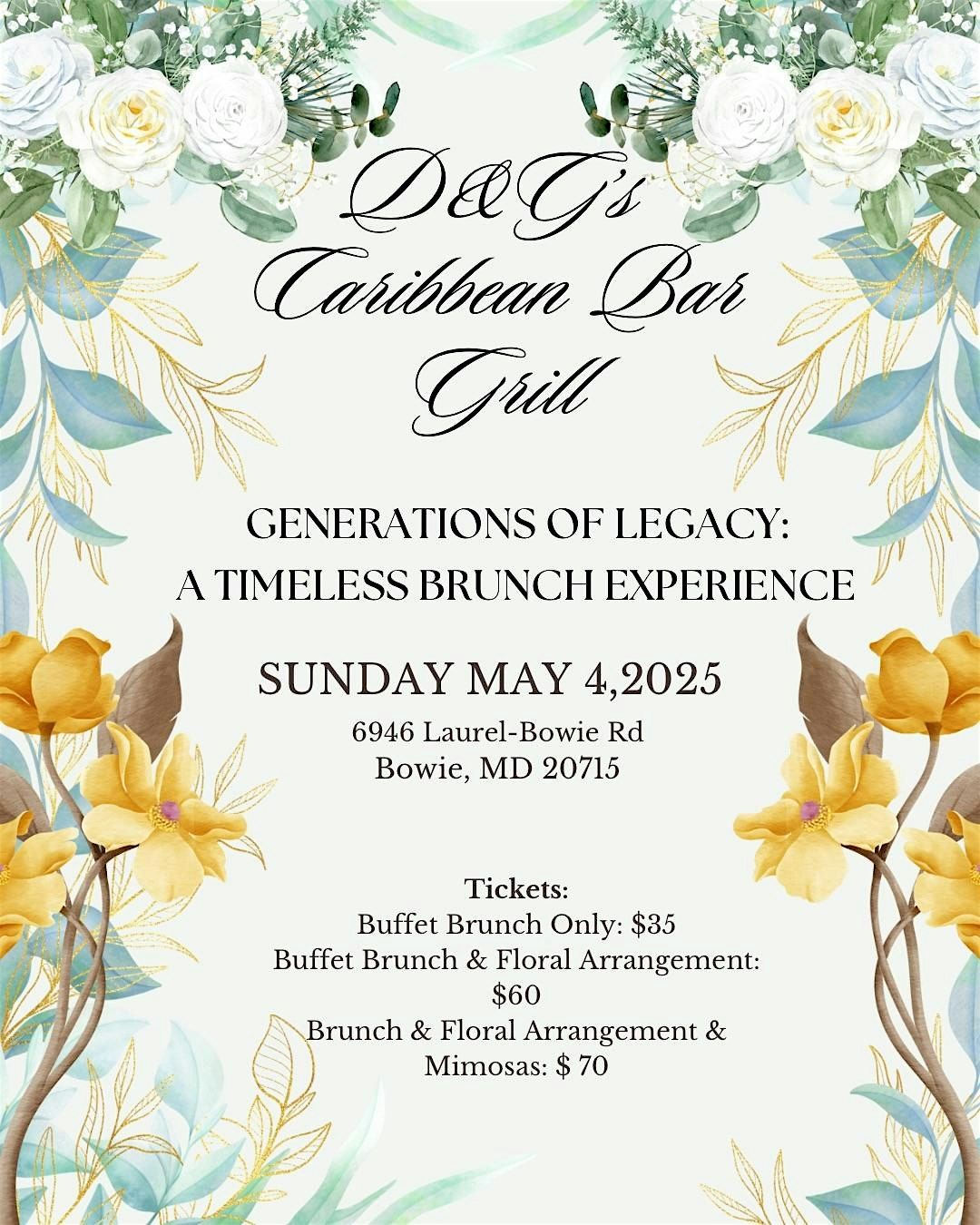 Generations of Legacy: A Timeless Brunch Experience | Event in Bowie | AllEvents