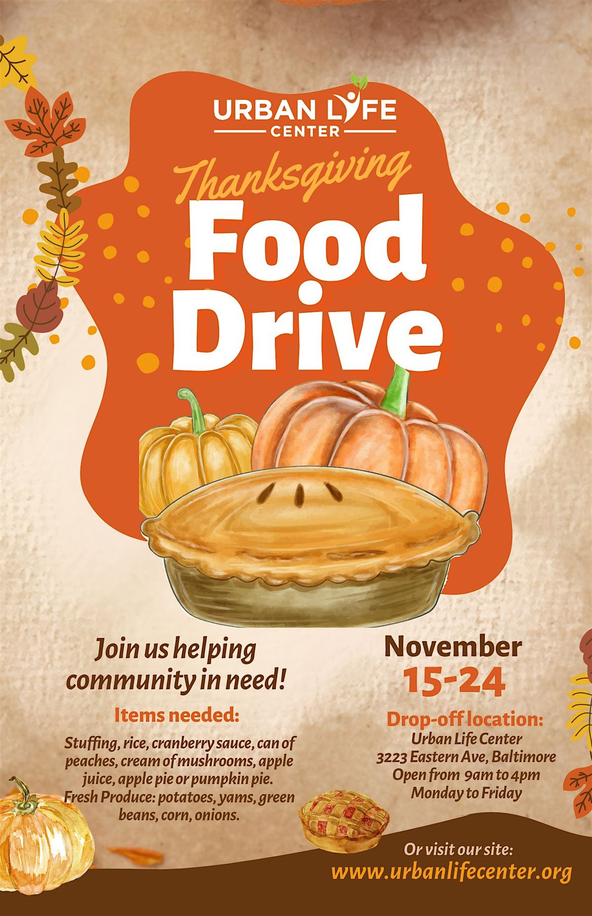Thanksgiving Baskets Donation, 1 November | Event in Baltimore | AllEvents