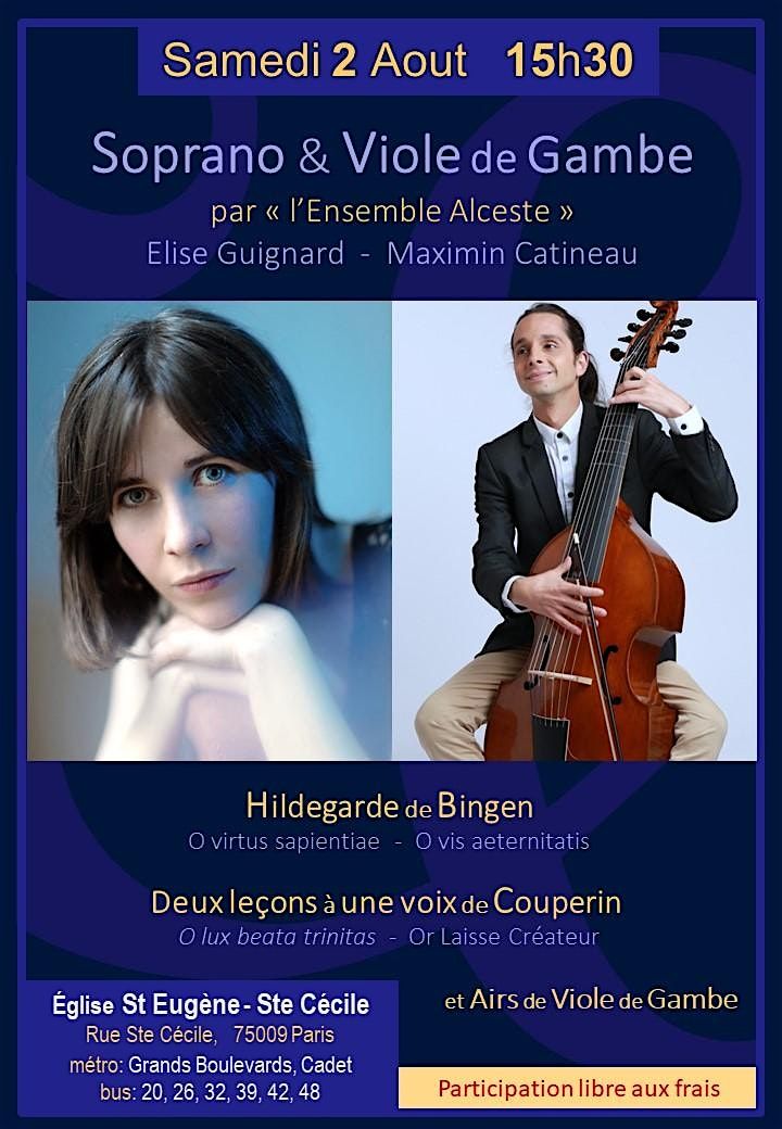 Soprano & Viole de Gambe, 2 August | Event in Paris | AllEvents
