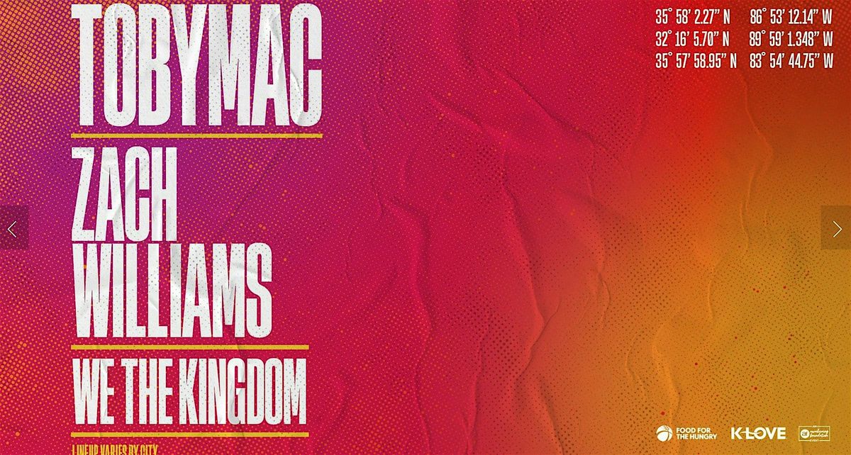 Food for the Hungry VOLUNTEER - Toby Mac /Rogers, AR, 20 June | Event in Rogers | AllEvents
