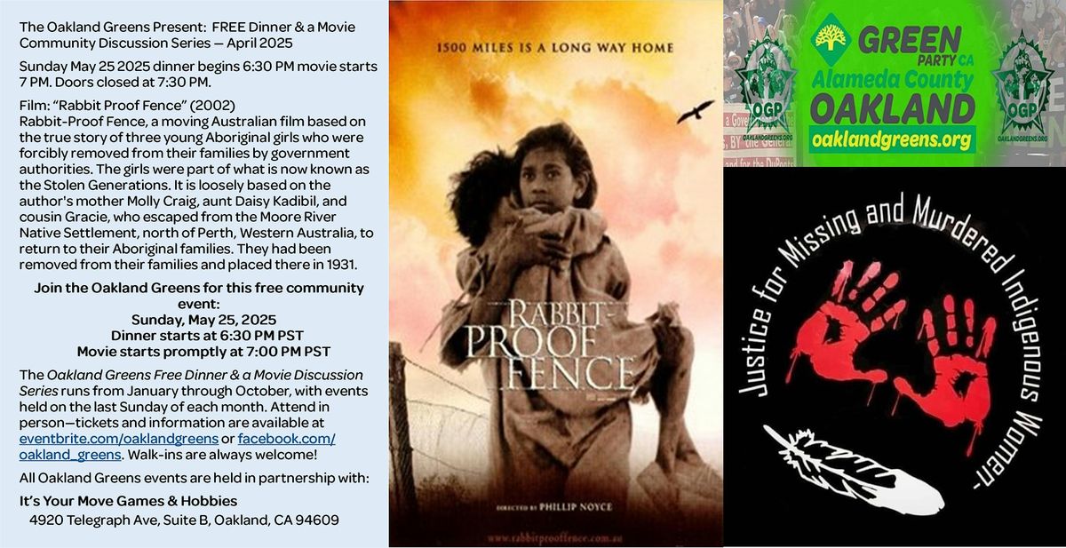 Oakland Greens Free Dinner & A Movie, 25 May | Event in Oakland | AllEvents