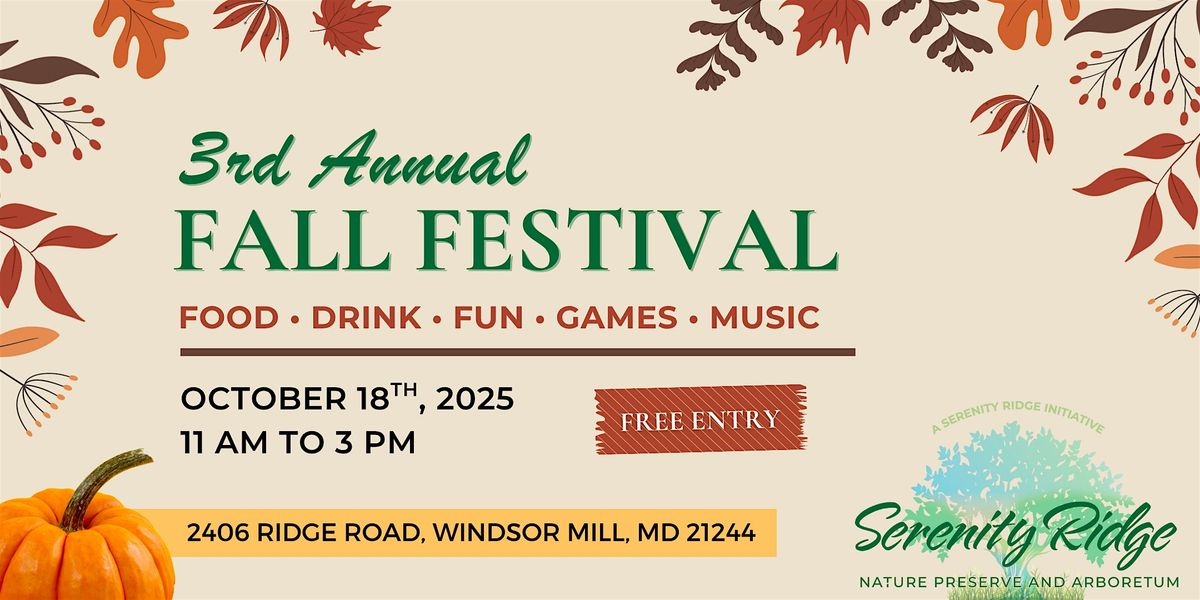 Fall Festival at Serenity Ridge Nature Preserve, 18 October | Event in Windsor Mill | AllEvents