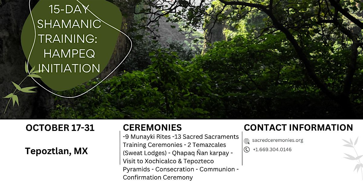 15-DAY SHAMANIC TRAINING:  HAMPEQ INITIATION, 17 October | Event in San Francisco | AllEvents