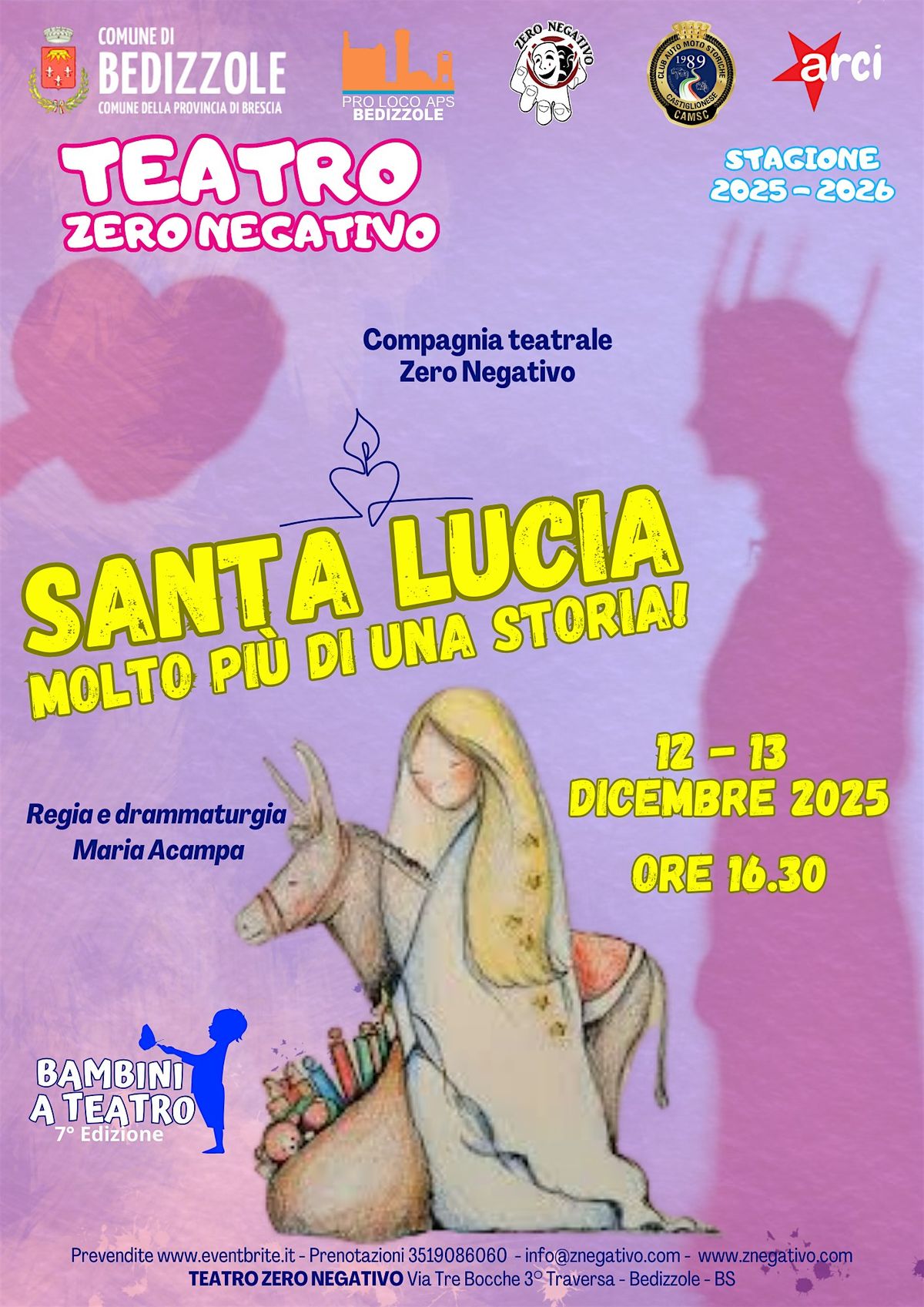 Spettacolo "SANTA LUCIA molto più di una storia", 12 December | Event in Bedizzole | AllEvents