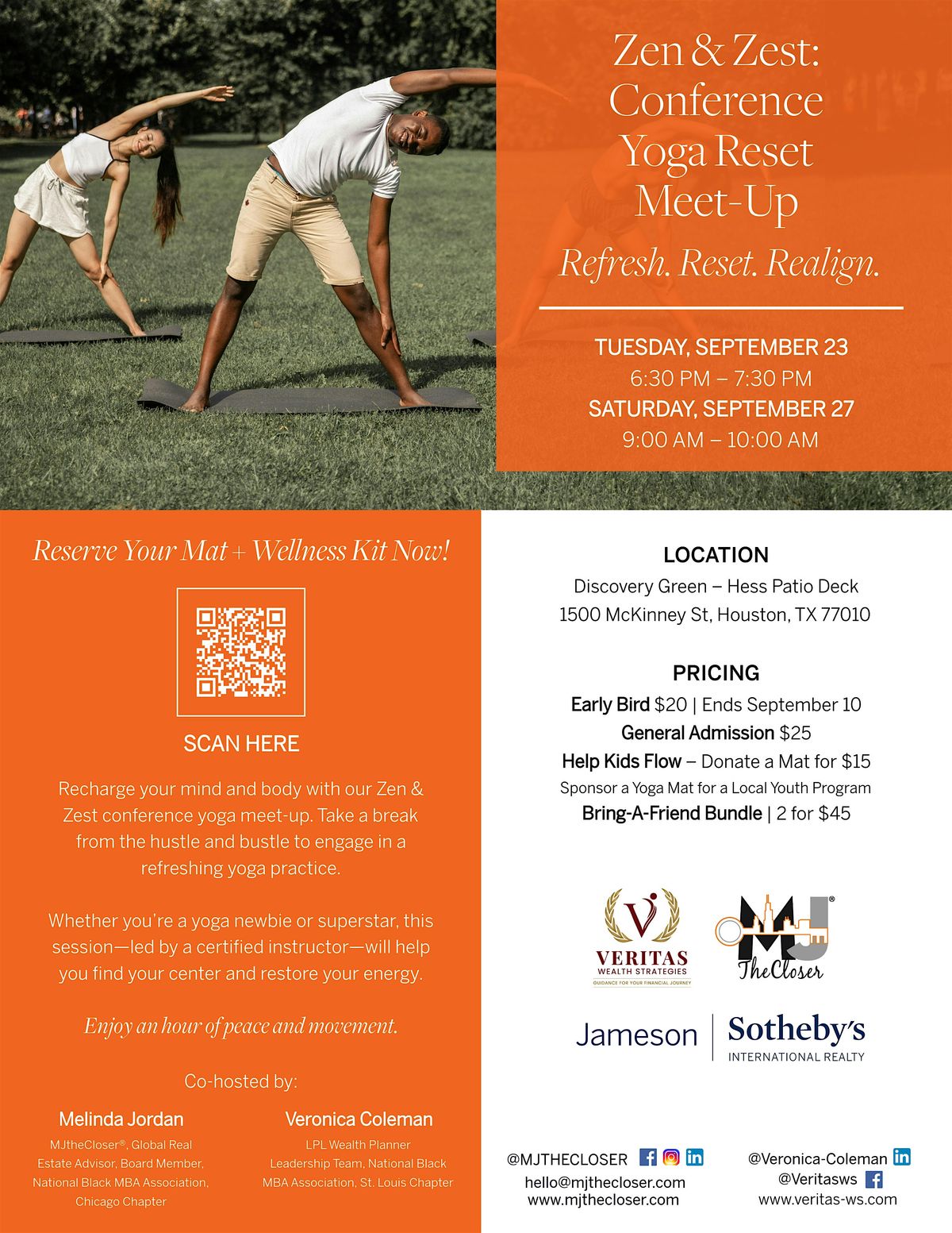 Zen & Zest: Conference Yoga Reset Meet-Up, 23 September | Event in Houston | AllEvents