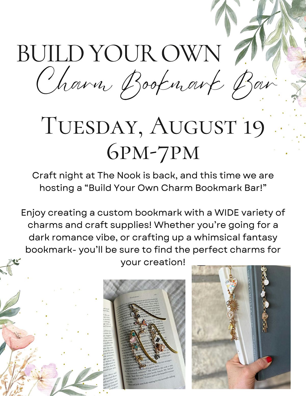 Build Your Own Charm Bookmark, 19 August | Event in Manitowoc | AllEvents