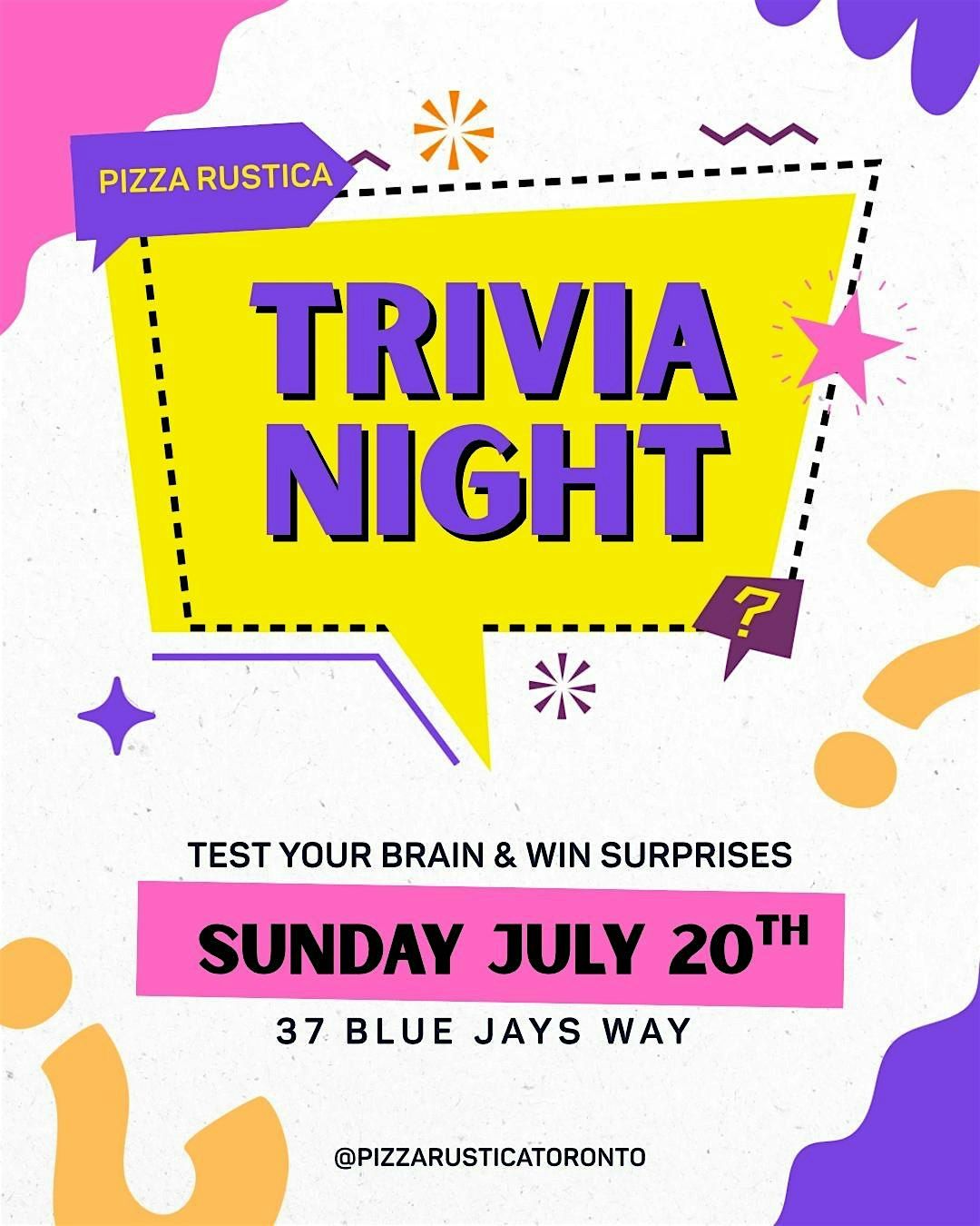 Sunday July 20th Trivia Event special edition hosted by Toronto Event Hub, 20 July | Event in Toronto | AllEvents