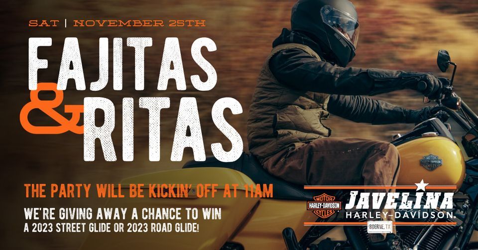 FAJITAS & RITAS, Javelina HarleyDavidson, Boerne, November 25 2023