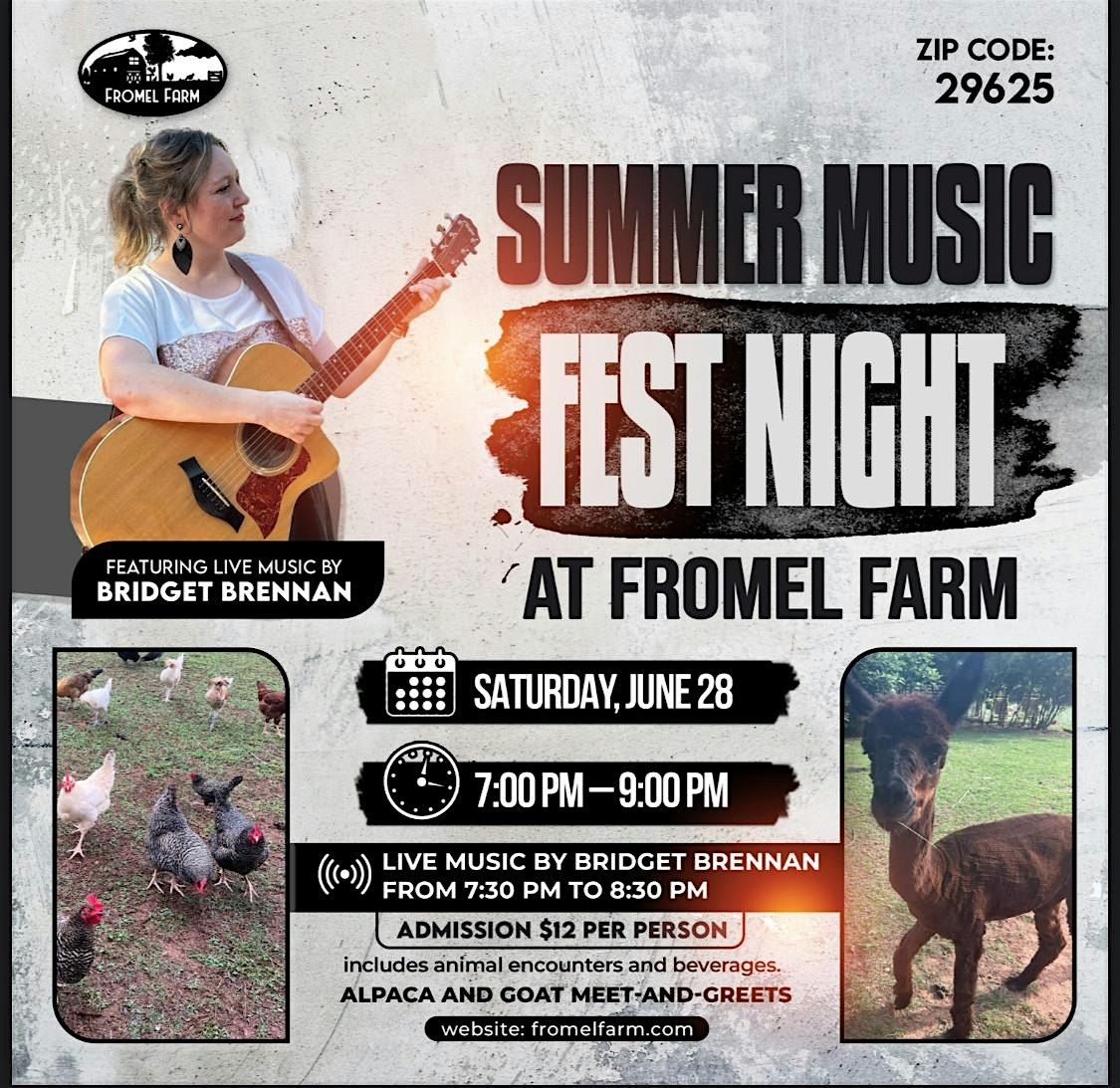 Summer Music Night at Fromel Farm, 28 June | Event in Anderson | AllEvents