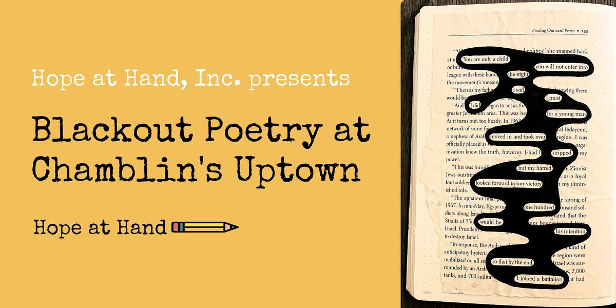 Blackout Poetry at Chamblin's Uptown, 5 October | Event in Jacksonville | AllEvents