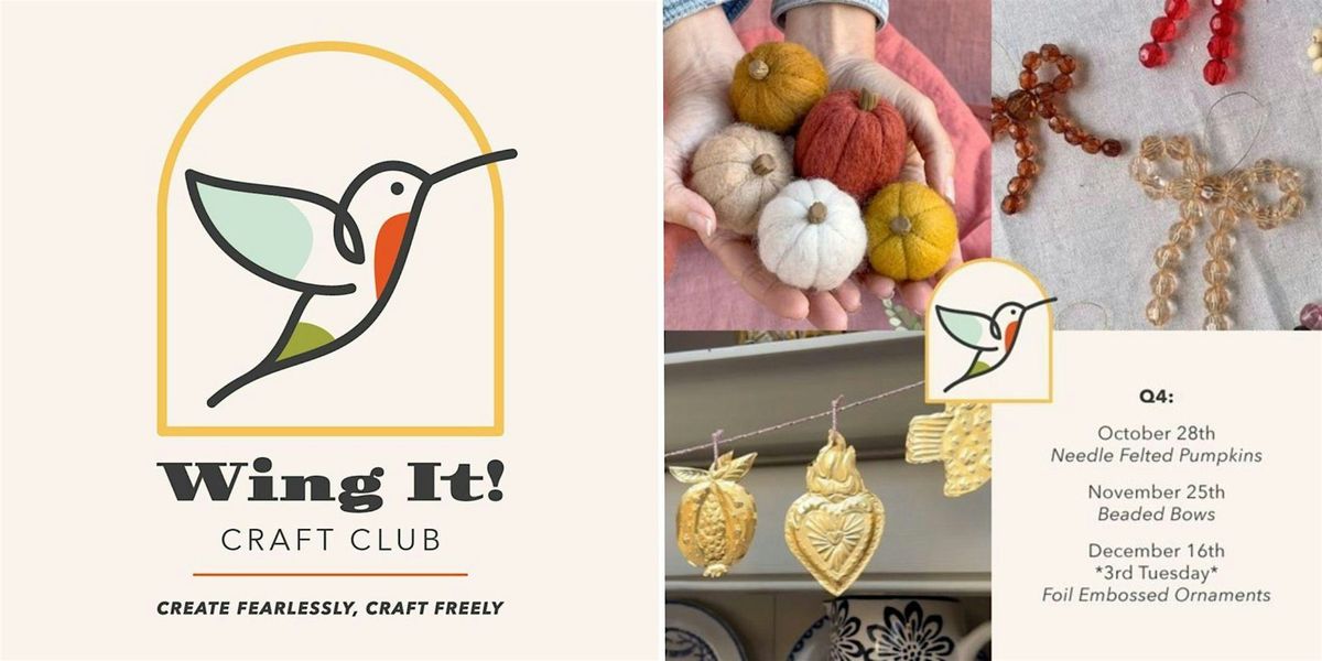 Wing It! Craft Club - Foil Embossed Ornaments, 16 December | Event in Phoenix | AllEvents