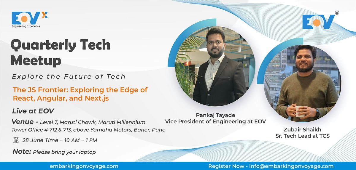 The JS Frontier: Exploring the Edge of React, Angular, and Next.js, 28 June | Event in Pune | AllEvents