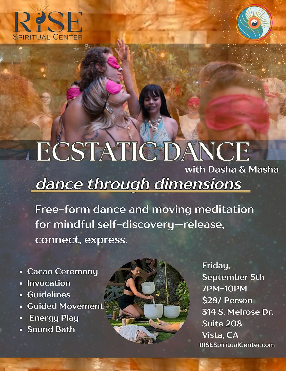 Ecstatic Dance Ceremony Event - 9/5/25, 5 September | Event in Vista | AllEvents