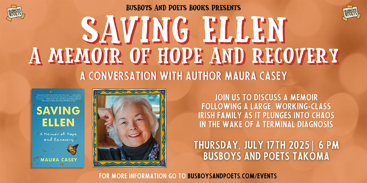 SAVING ELLEN | A Busboys and Poets Books Presentation, 17 July | Event in Washington | AllEvents