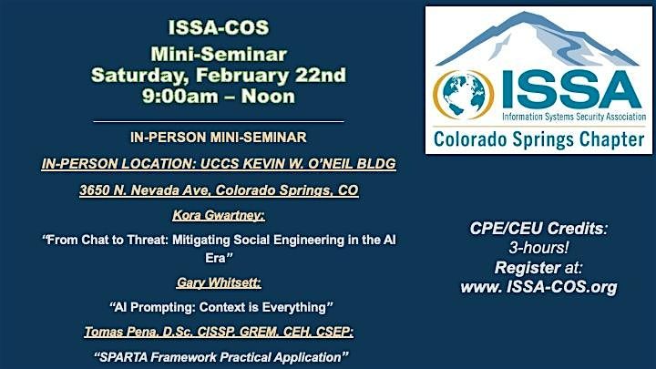 ISSA COS February 2025 Mini-Seminar, 3650 N Nevada Ave, Colorado ...