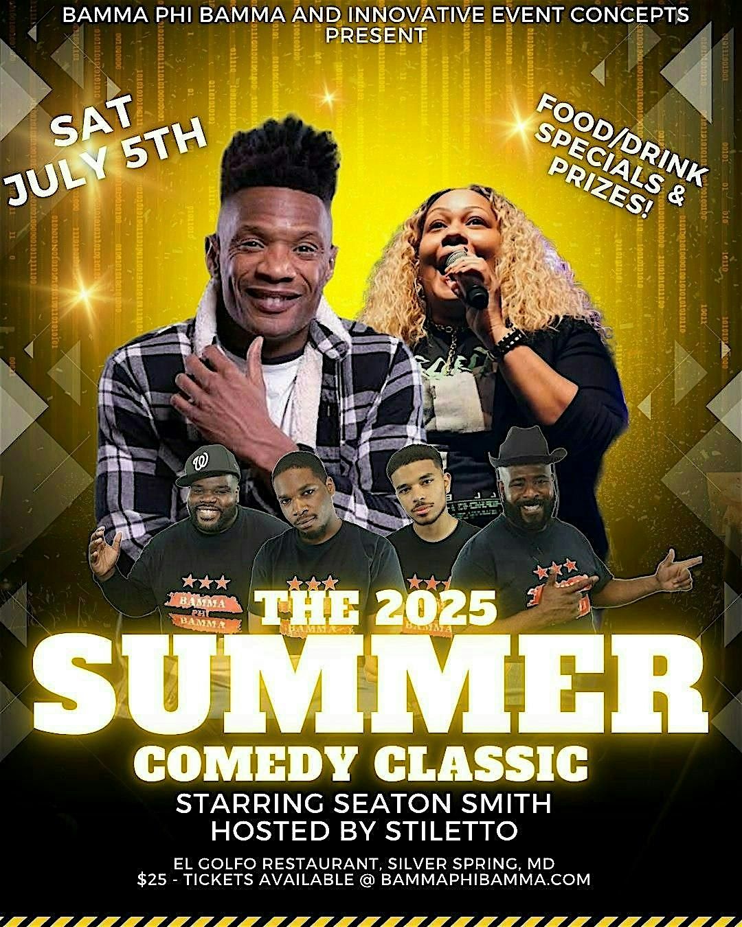 Bamma Phi Bamma Presents: The 2025 Summer Comedy Classic, 5 July | Event in Silver Spring | AllEvents