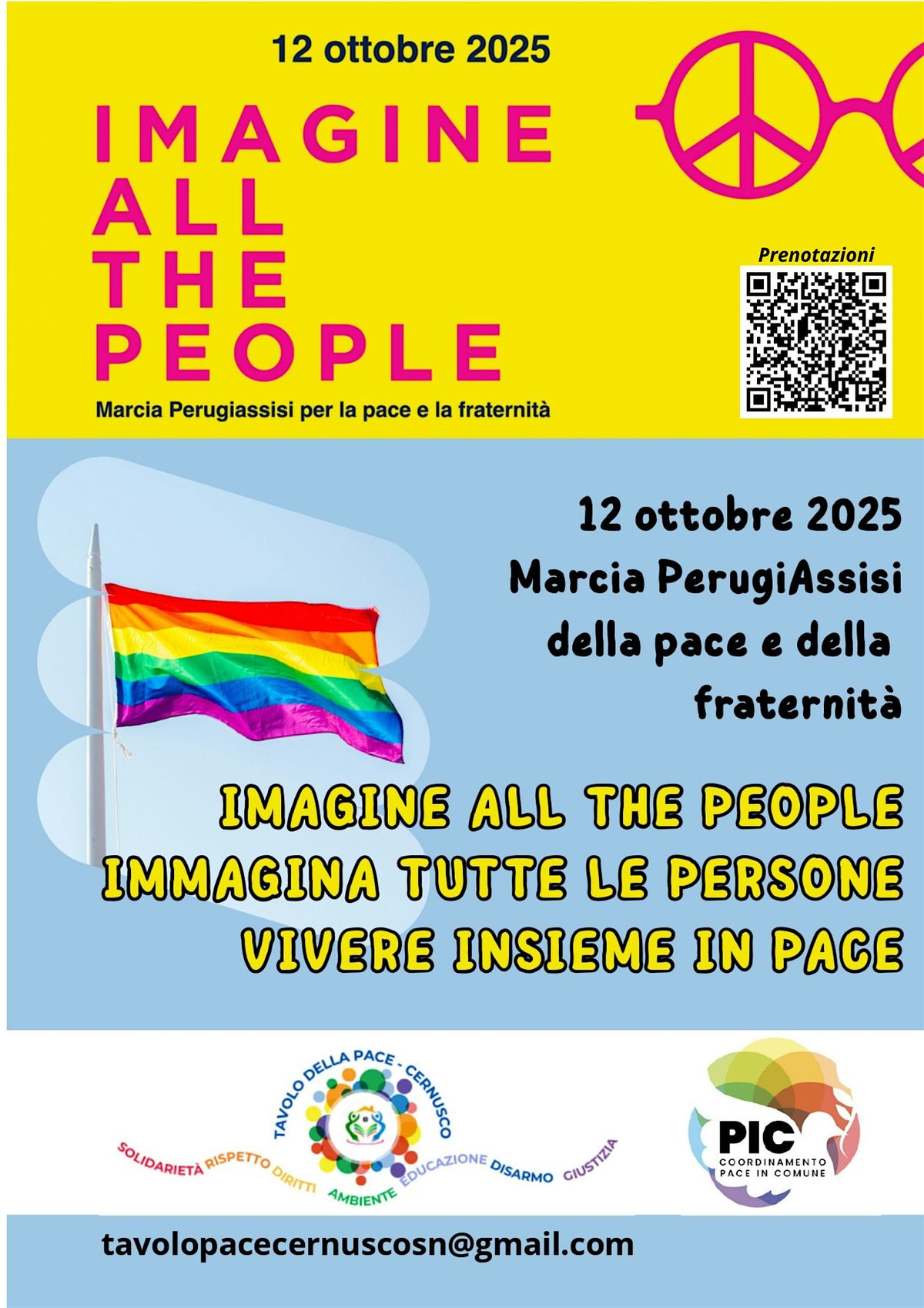 12 ottobre Marcia della pace Perugia-Assisi, 11 October | Event in Cernusco sul Naviglio | AllEvents