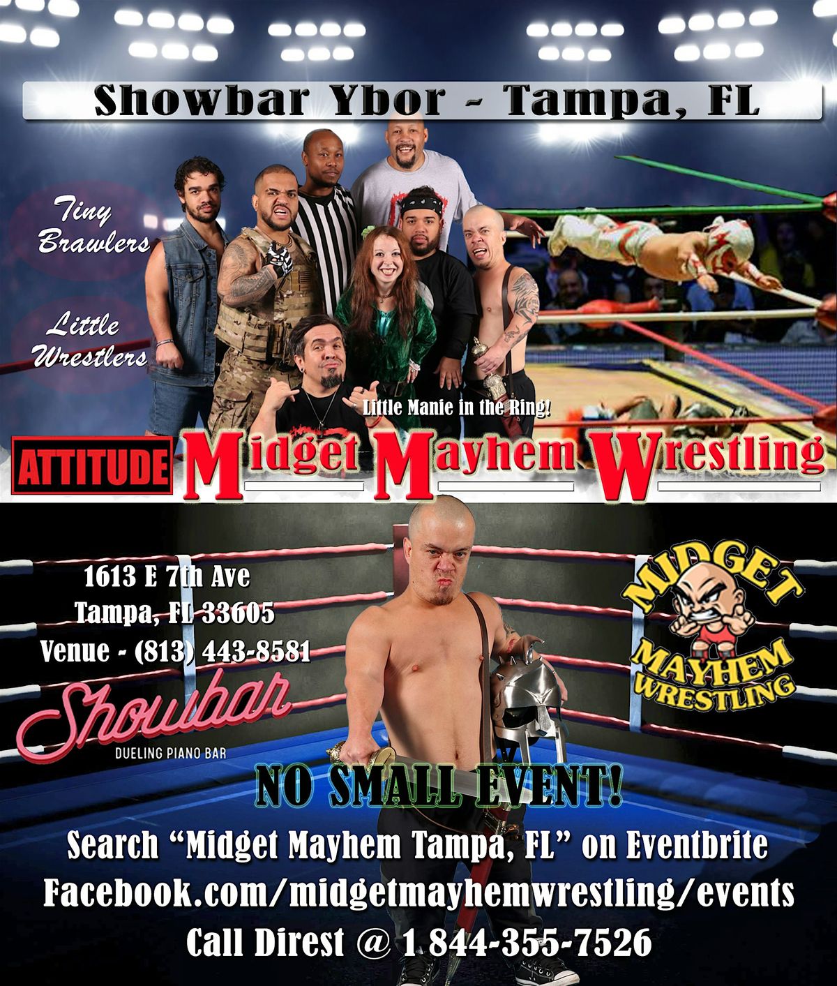 Midget Mayhem Wrestling with Attitude Goes Wild! Tampa FL 18+, 14 October | Event in Tampa | AllEvents