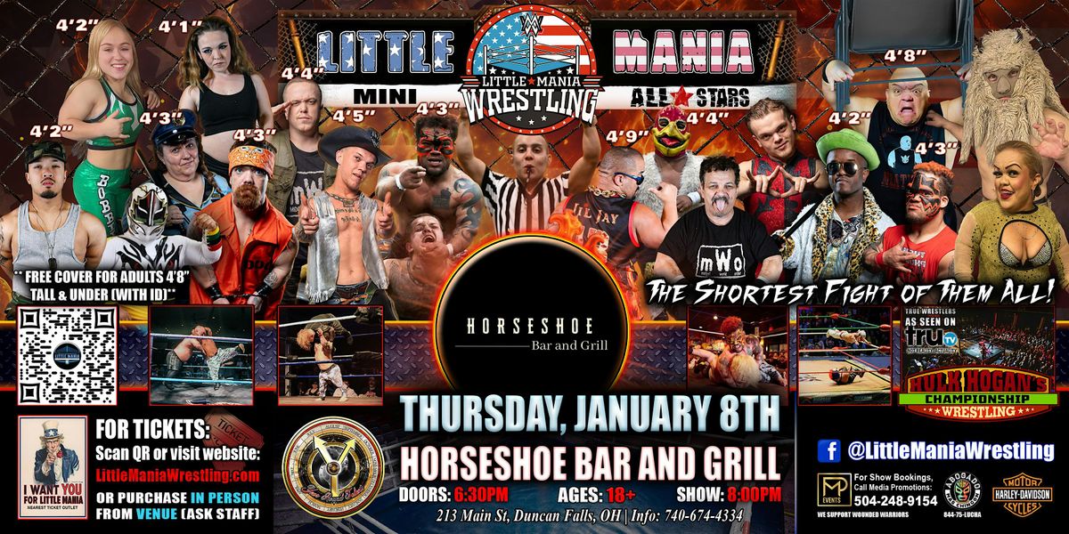 Duncan Falls, OH - Little Mania Mini Wrestling @ Horseshoe Bar & Grill, 8 January | Event in Duncan Falls