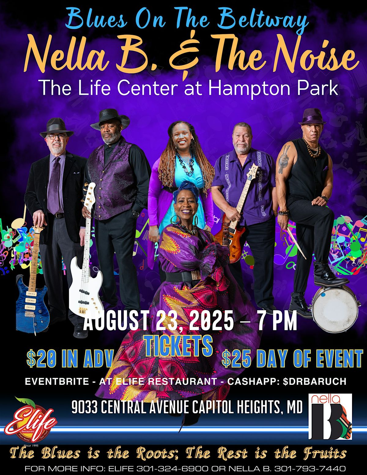 Nella B. and the Noise at ELife, 23 August | Event in Capitol Heights | AllEvents