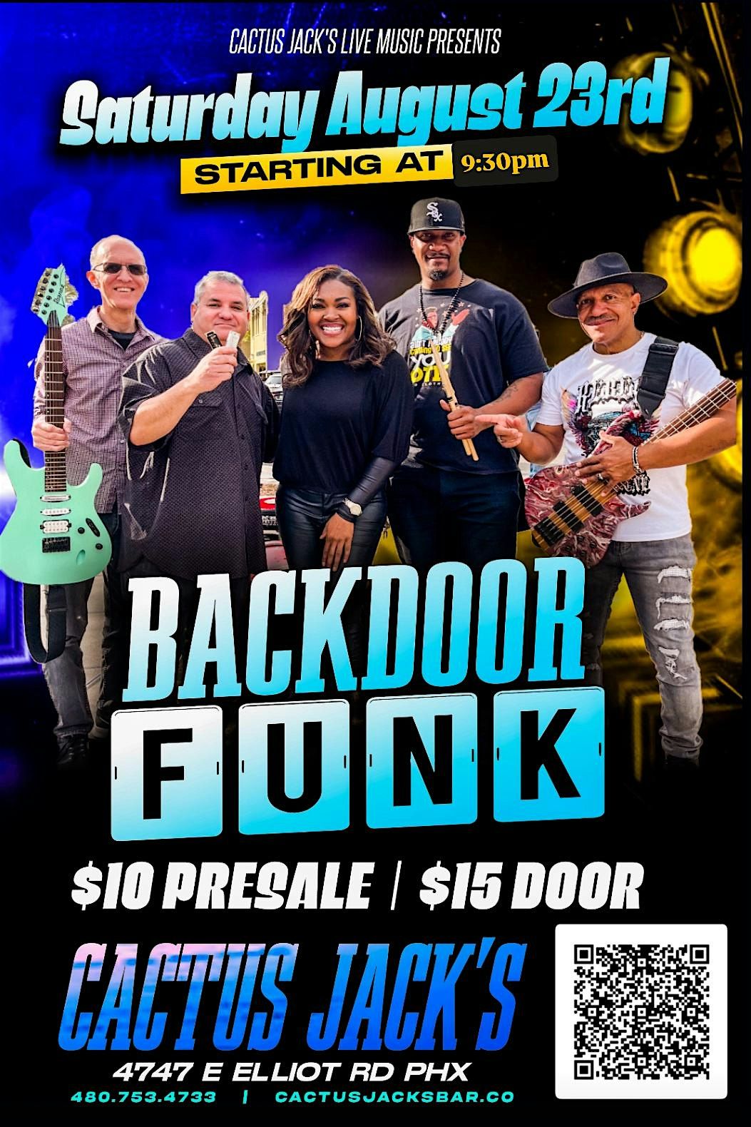 Backdoor Funk LIVE @ Cactus Jacks Saturday August 23rd @ 9:30pm, 23 August | Event in Phoenix | AllEvents