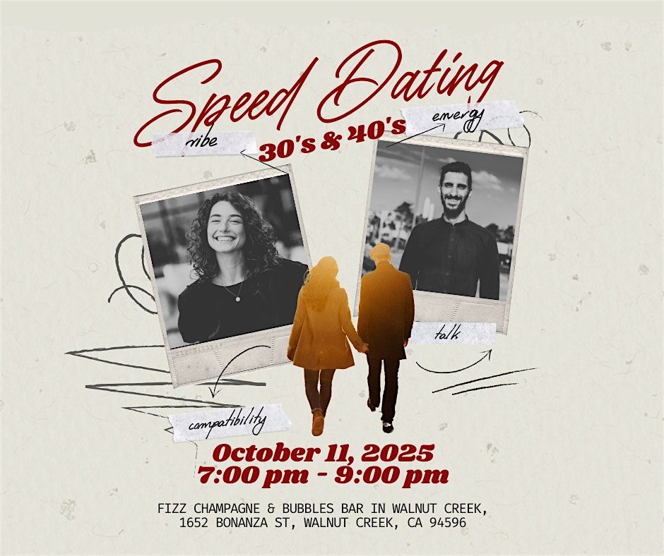 Speed Dating in Walnut Creek 30s & 40s, 11 October | Event in Walnut Creek | AllEvents