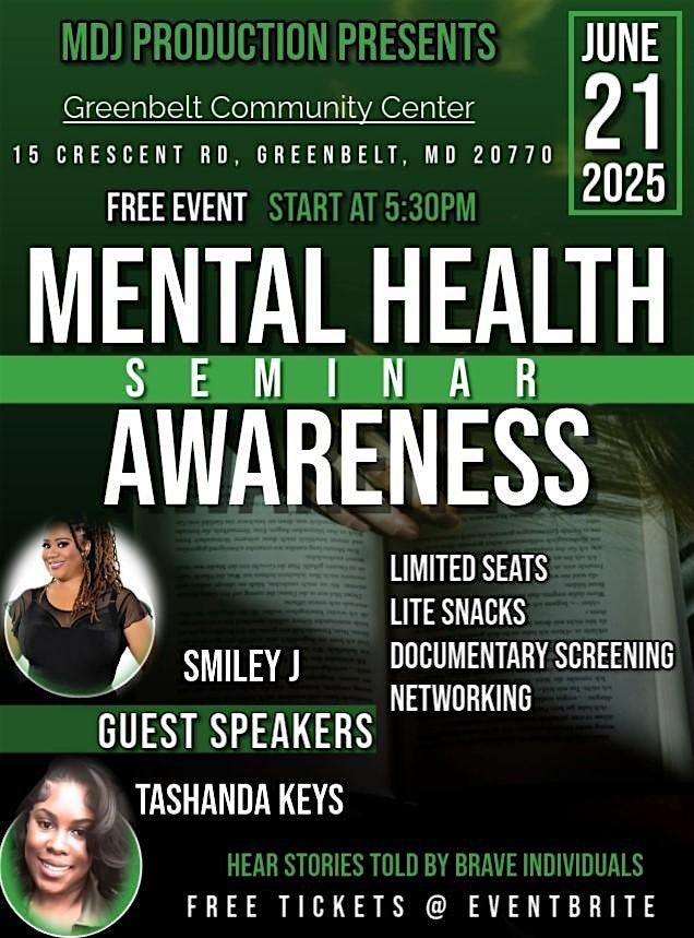 Mental Health Awareness Seminar, 21 June | Event in Greenbelt | AllEvents