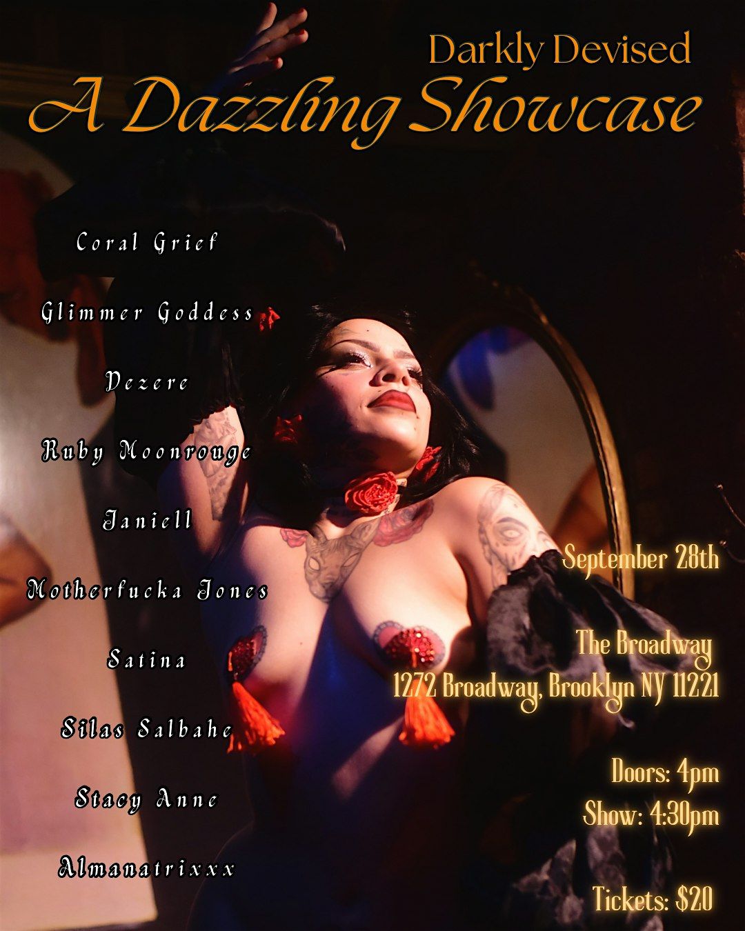 Darkly Devised: A Dazzling Showcase, 28 September | Event in Brooklyn | AllEvents