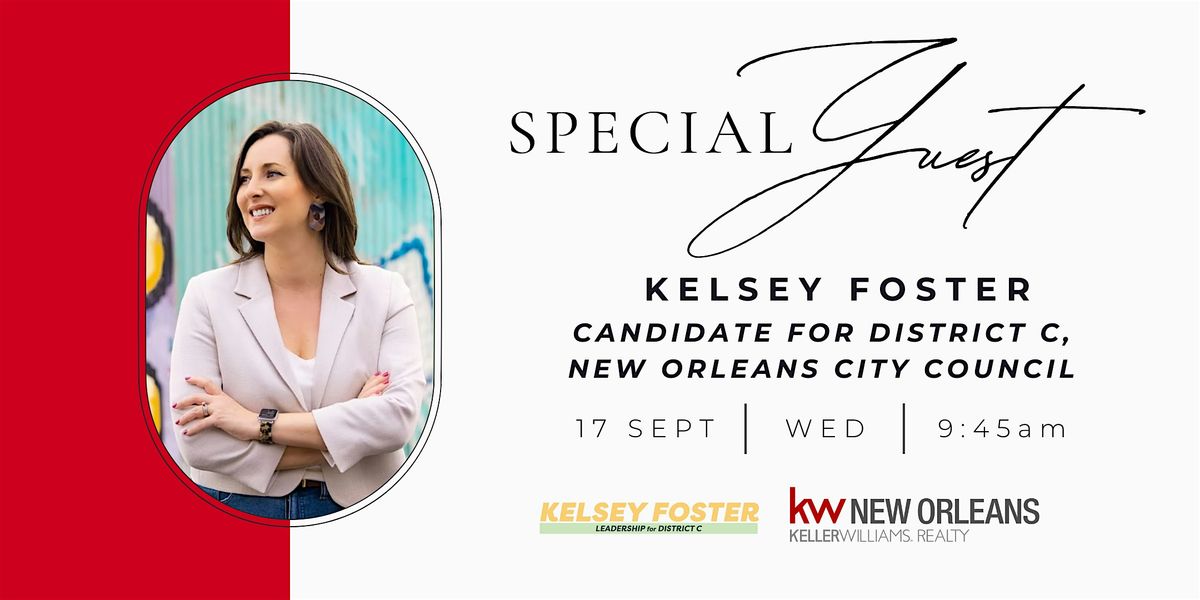 Special Guest : Kelsey Foster, 17 September | Event in New Orleans | AllEvents