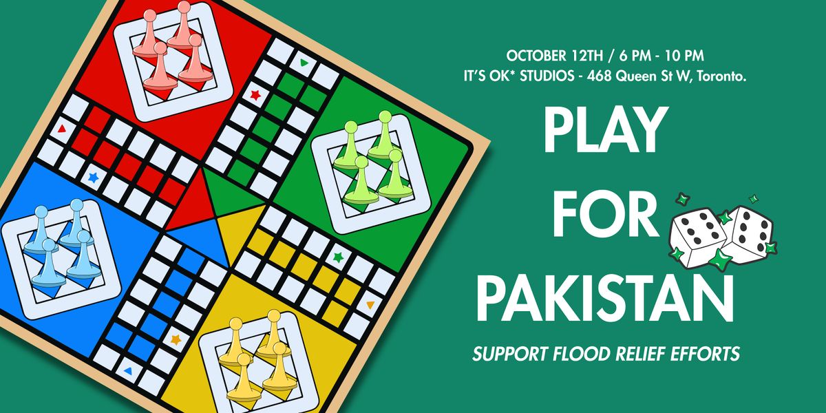 Play for Pakistan: Game Night for Flood Relief, 12 October | Event in Toronto | AllEvents