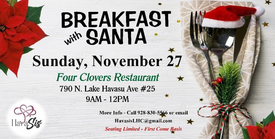 Christmas Buffet 2022 Lake Havasu City Az Breakfast With Santa, Four Clovers Restaurant, Lake Havasu City, November  27 2022 | Allevents.in