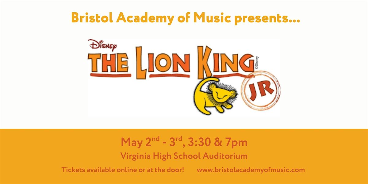 Lion King Jr presented by Bristol Academy of Music! | Event in Bristol | AllEvents