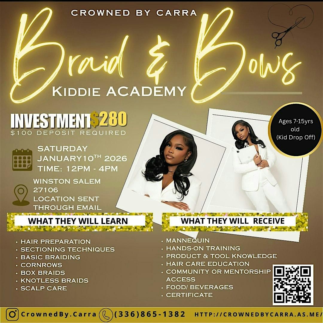 Braid & Bows Kiddie Academy, 10 January | Event in Winston-Salem | AllEvents