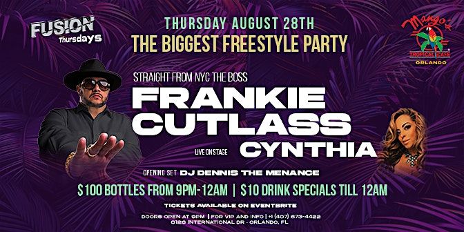 Hottest Labor Day Weekend Freestyle with Cynthia and DJ Frankie Cutlass, 28 August | Event in Orlando | AllEvents